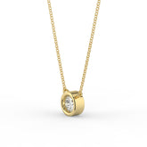 Bezel-Set Diamond Necklace 14K Yellow Gold